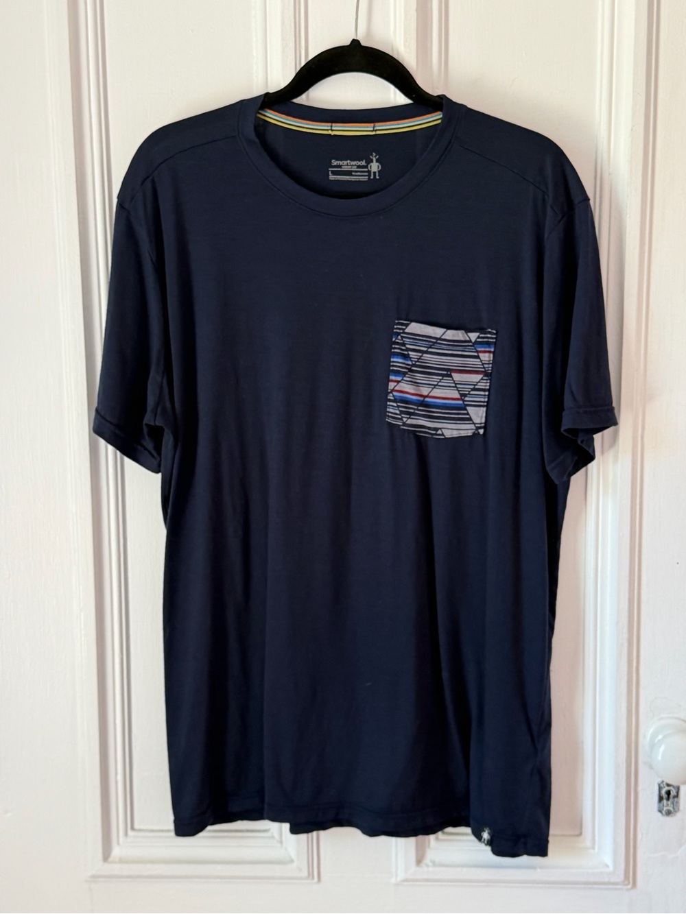 Men’s Smartwool Merino Navy Short Sleeve Pocket Tee Size Large